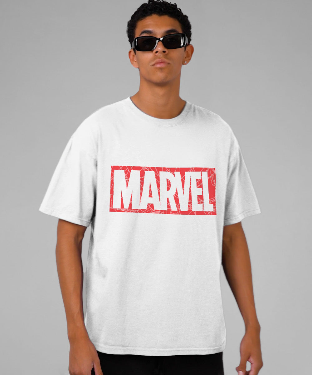Arab Forsendelse til stede Marvel : Web Logo Men's Oversized T-shirt | Streetwear by Athlizur