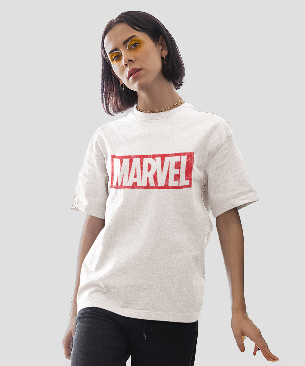 Marvel : Logo printed Oversized T-shirt | Streetwear by Athlizur