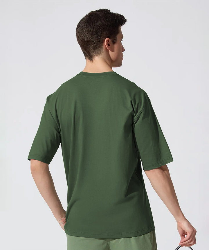 Athlizur : Camo Olive Green Oversized T-shirt