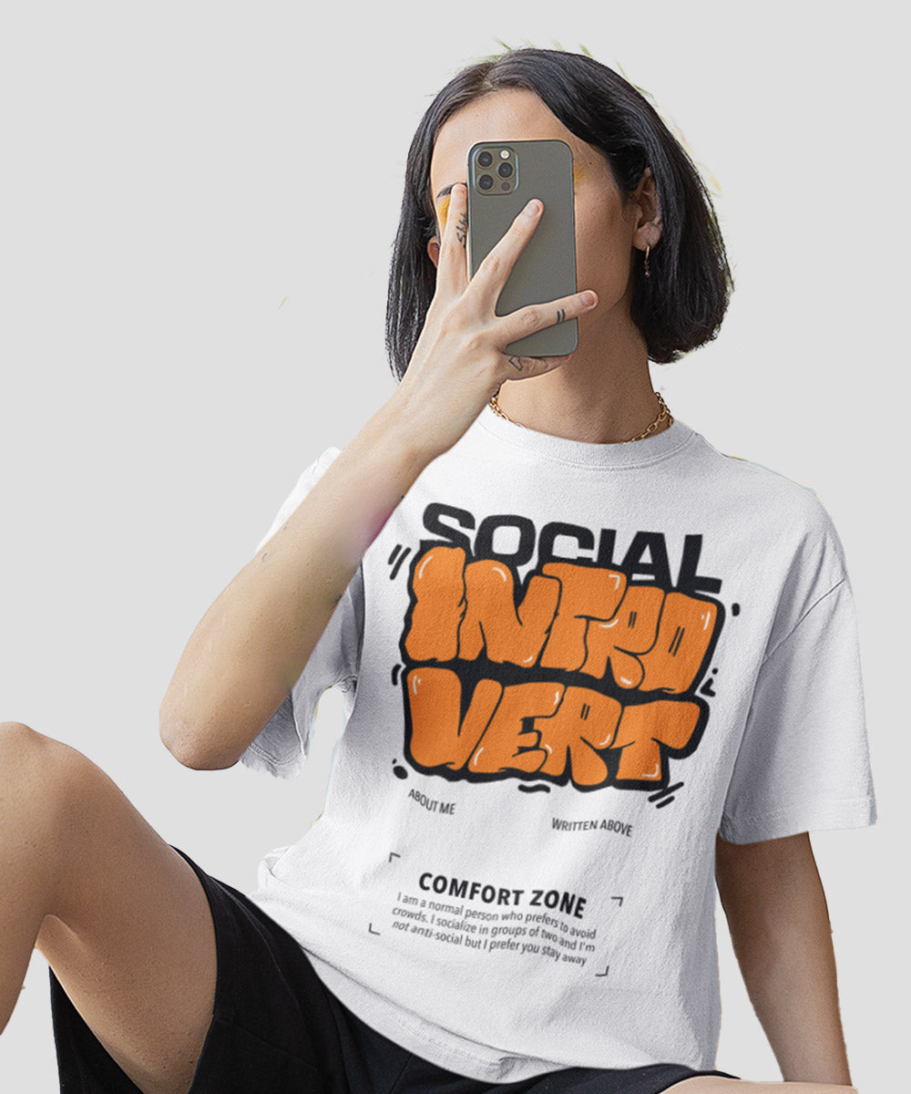 Social Introvert Oversized T-shirt