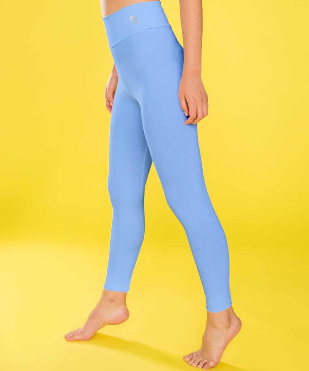Buy Oceanic Blue High Waist Leggings online in India at Athlizur. High waist yoga pants with zipper back pocket. Sky Blue workout leggings