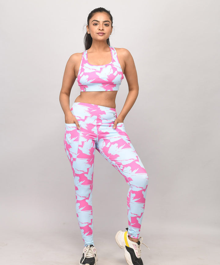 Buy Pastel Power High waisted leggings and yoga pants online in India at Athlizur. High waist leggings with side pockets and back pocket for comfortable workouts