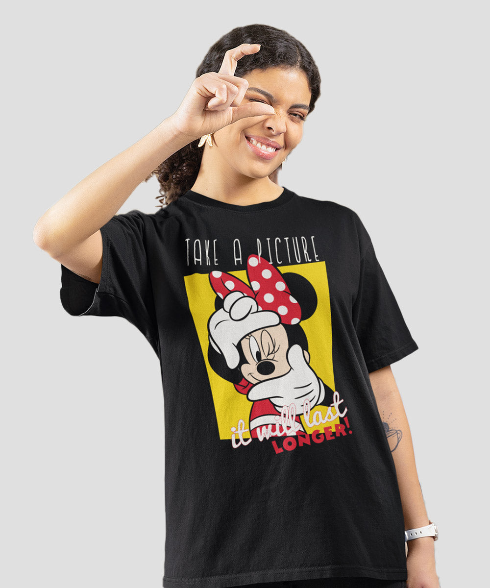 Disney : Minnie Mouse Say Cheese Oversized T-shirt