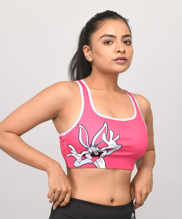 Buy cute padded sports bras online at Athlizur. Shop the Official Bugs Bunny Sports Bra for Gym and Yoga in India