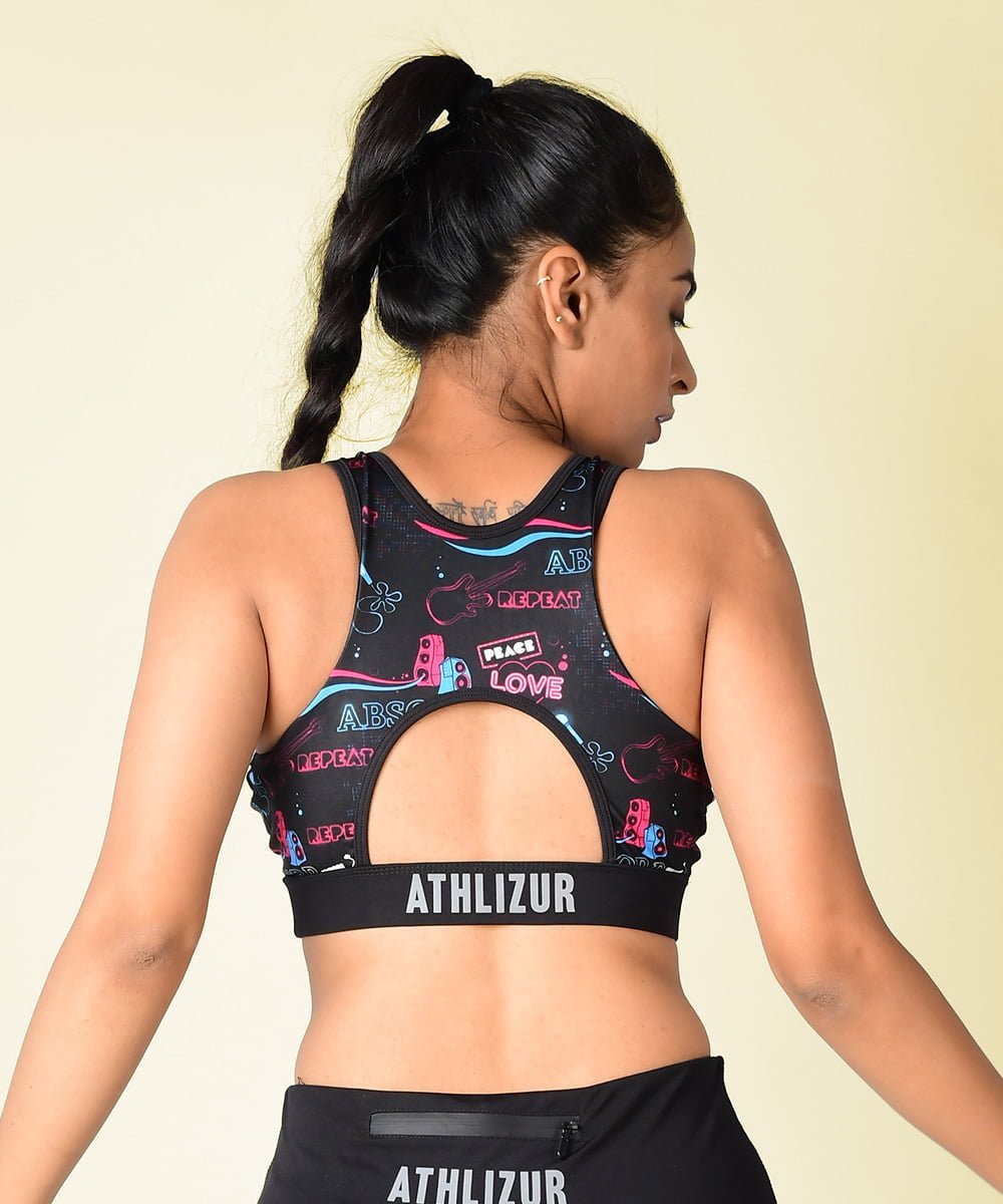 Buy SpongeBob Cut Back Style Racerback Sports Bra online. Buy Sports bra with removable pads online at Athlizur. High Impact Sports Bra. Buy Sports Bra for yoga / gym / running online in India