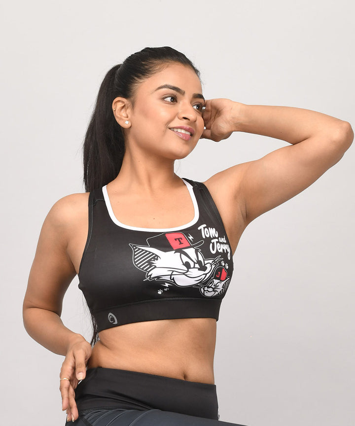 Shop official Tom and Jerry Sports bra for women. Gym Bra and Yoga Bra for girls in India. Official Tom and Jerry Sports Bra by Athlizur