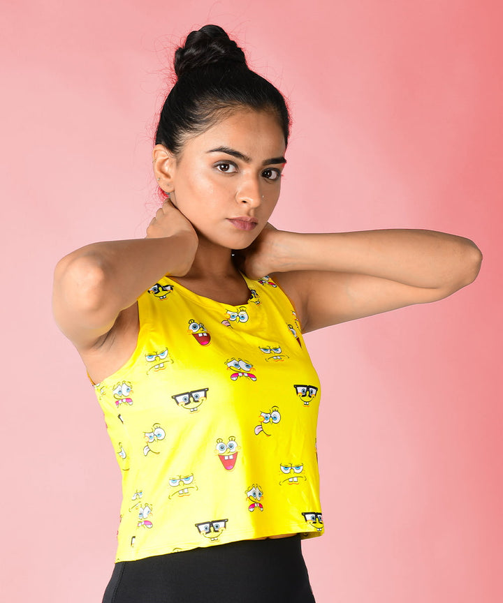 Buy Official SpongeBob Merchandise online at Athlizur. SpongeBob All Moods Crop Top. Crop tank top for workouts and casual wear