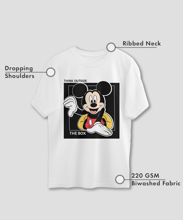 Disney : Mickey Mouse Outside the Box Oversized T-shirt