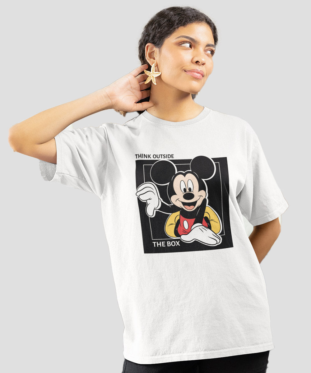 Disney : Mickey Mouse Outside the Box Oversized T-shirt
