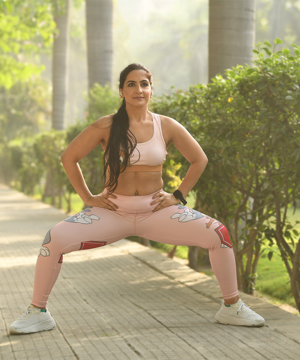 Buy squat safe workout leggings and tights. The Tom and Jerry Yoga pants provide 100% squat safety and are exclusively available at Athlizur in India